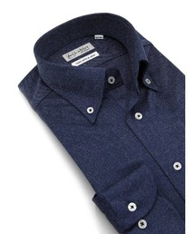 【完全ノーアイロン】 デニム調 ワイシャツ  ボタンダウン 長袖 アイシャツ  i-shirt