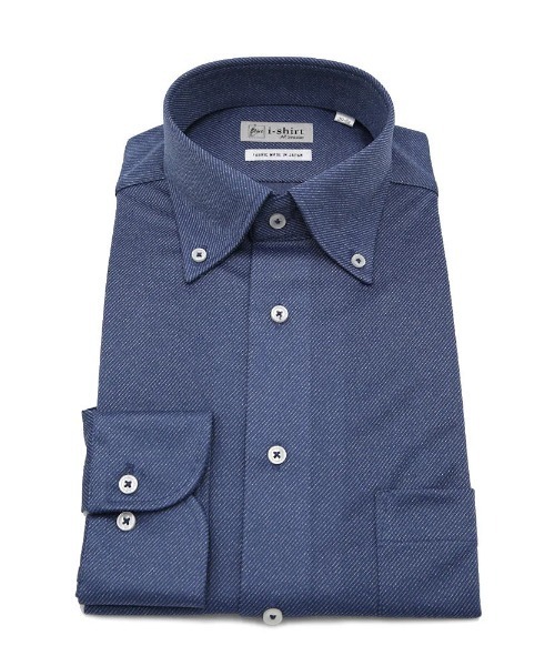 HARUYAMA(ハルヤマ)の「【完全ノーアイロン】 デニム調 ワイシャツ ボタンダウン 長袖 アイシャツ i-shirt(ビジネスシャツ・メンズ・ネイビー/ブルー/ブルー系その他・首回り41cm-裄丈84cm/首回り39cm-裄丈82cm/首回り38cm-裄丈80cm/首回り43cm-裄丈86cm)」の6枚目の写真