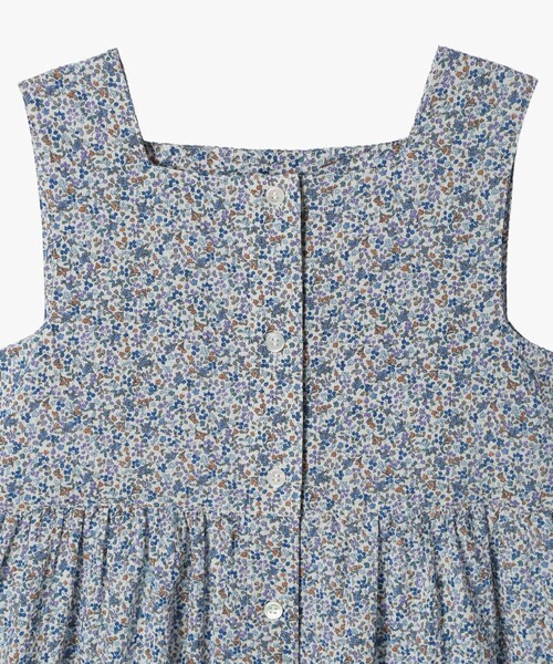 セール】キッズ フラワープリント シアサッカー ノースリーブ