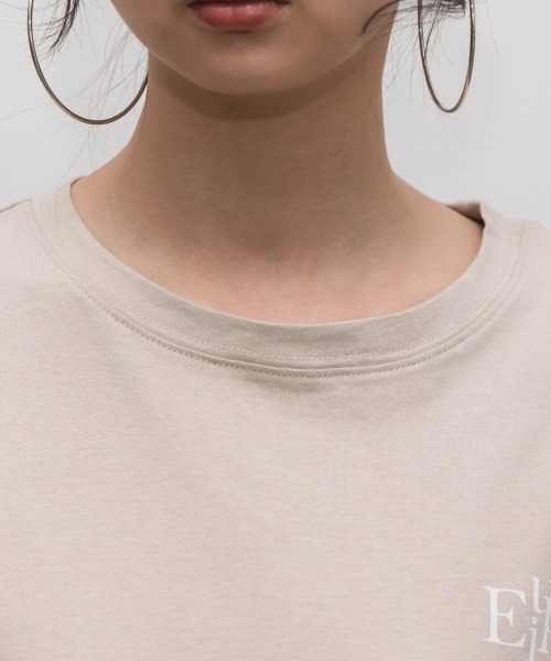 slattgir(スラットジール)の「高身長 綿100%フレンチスリーブロゴプリントTシャツ(UVカット・接触冷感)(トールサイズ)Essenave(Tシャツ/カットソー・レディース・オフホワイト/ベージュ・TM/TL/TLL/T3L/T4L/T5L)」の19枚目の写真
