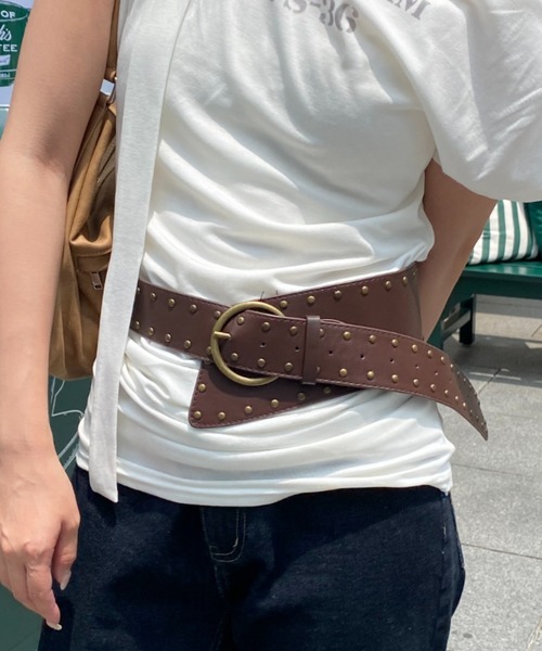 デカバックル ベルト DIESEL ディーゼル ブラウン デカバックル ベルト