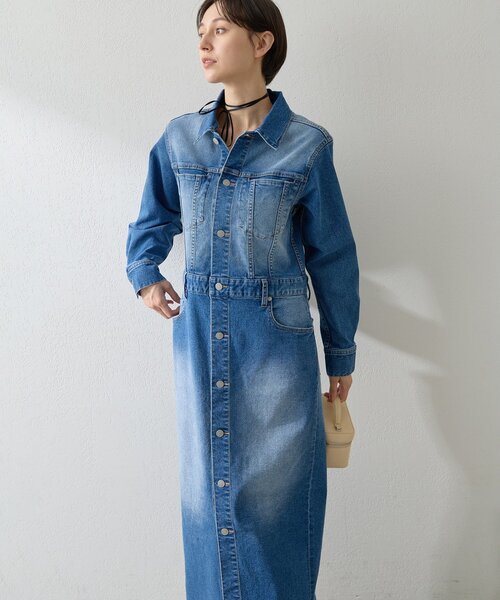 Whim Gazette 即完売品　DENIMワンピース ウィムガゼット Whim Gazette DENIMワンピース （indigo