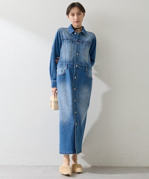 【美品】Whim Gazette 即完売品　DENIMワンピース ウィムガゼット Whim Gazette DENIMワンピース （indigo