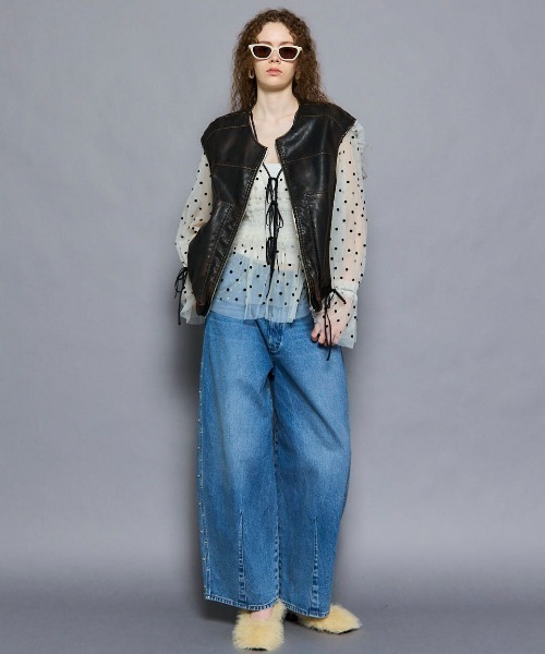 Wrangler×MAISON SPECIAL】Collaboration Studs Denim Pants