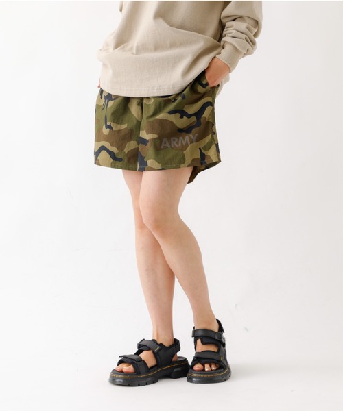made in standard （メイドインスタンダード）の「【MADE IN STANDARD / メイドインスタンダード 】ARMY SHORTS /アーミープリント ショートパンツ/ユニセックス/水陸両用（その他パンツ・メンズ・ブラック/グレー/その他・L/M）」の3枚目の写真