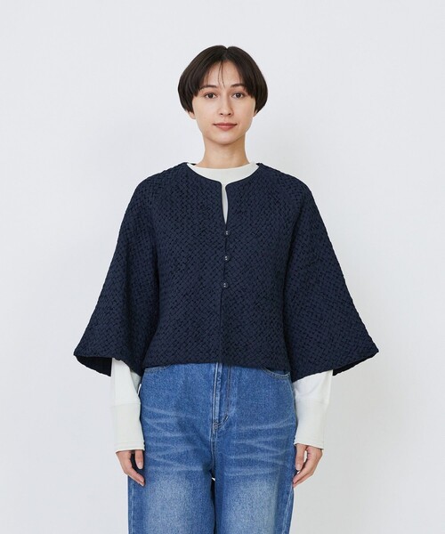 LOISIR（ロワズィール）の「インドコットンポプリンハンドスモッキングブラウスジャケット（シャツ/ブラウス・レディース・ブラック/モカ・FREE）」の8枚目の写真