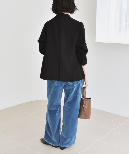 quaranciel:〈手洗い可能〉メッシュ ダブルブレスト テーラード