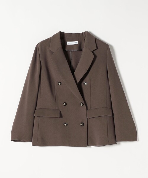 quaranciel:〈手洗い可能〉メッシュ ダブルブレスト テーラード