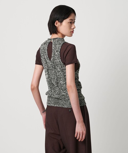 AEWEN MATOPH（イウエン マトフ）の「＜AEWEN MATOPH＞ミックスヤーンケーブルノースリーブニット ‐ ウォッシャブル ‐（ベスト・レディース・ブラック/ブラウン系・FREE）」の8枚目の写真