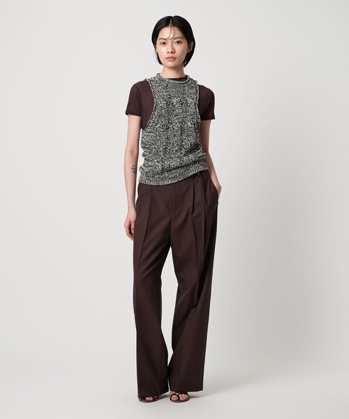 AEWEN MATOPH（イウエン マトフ）の「＜AEWEN MATOPH＞ミックスヤーンケーブルノースリーブニット ‐ ウォッシャブル ‐（ベスト・レディース・ブラック/ブラウン系・FREE）」の19枚目の写真