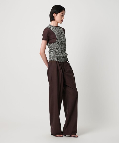 AEWEN MATOPH（イウエン マトフ）の「＜AEWEN MATOPH＞ミックスヤーンケーブルノースリーブニット ‐ ウォッシャブル ‐（ベスト・レディース・ブラック/ブラウン系・FREE）」の20枚目の写真