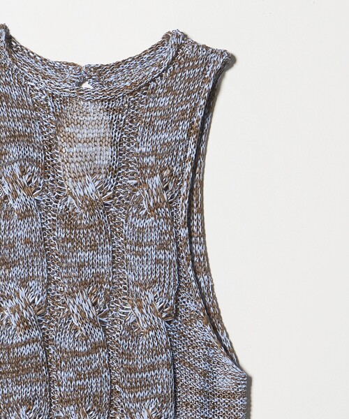 AEWEN MATOPH（イウエン マトフ）の「＜AEWEN MATOPH＞ミックスヤーンケーブルノースリーブニット ‐ ウォッシャブル ‐（ベスト・レディース・ブラック/ブラウン系・FREE）」の14枚目の写真