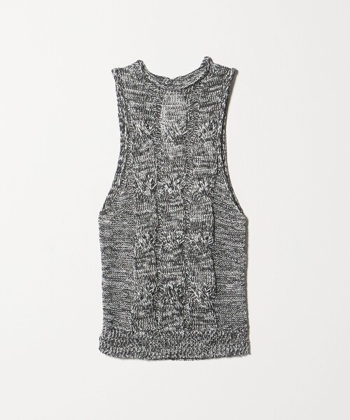 AEWEN MATOPH（イウエン マトフ）の「＜AEWEN MATOPH＞ミックスヤーンケーブルノースリーブニット ‐ ウォッシャブル ‐（ベスト・レディース・ブラック/ブラウン系・FREE）」の17枚目の写真