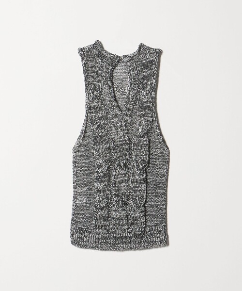 AEWEN MATOPH（イウエン マトフ）の「＜AEWEN MATOPH＞ミックスヤーンケーブルノースリーブニット ‐ ウォッシャブル ‐（ベスト・レディース・ブラック/ブラウン系・FREE）」の18枚目の写真