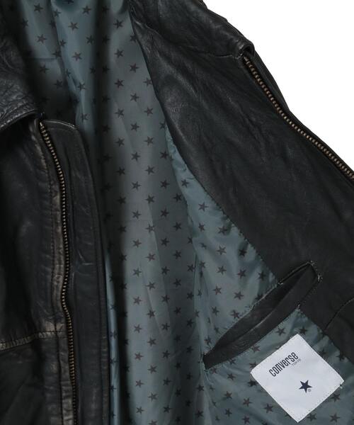 VINTAGE-LIKE SHEEP LEATHER ZIP BLOUSON（ライダースジャケット