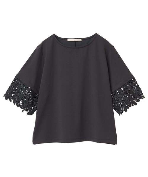 MELROSE claire（メルローズ クレール）の「【ケミカルレース切替スリーブプルオーバー】（Tシャツ/カットソー・レディース・オフホワイト/ブラック・FREE）」の19枚目の写真