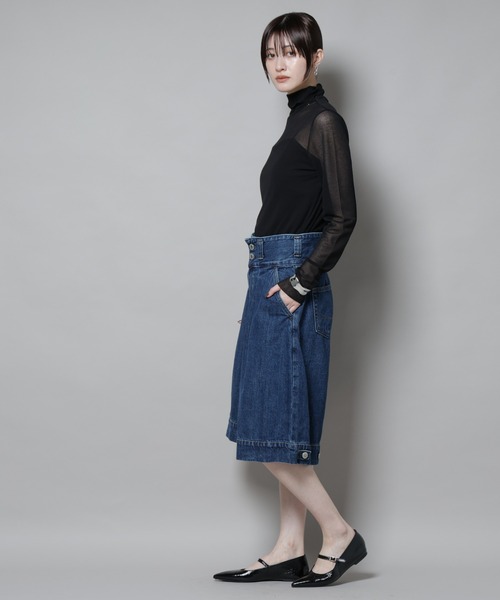 SOMETHING(サムシング)の「SOMETHING/TLEB HALF PANTS(デニムパンツ・レディース・ブルー・M)」の6枚目の写真