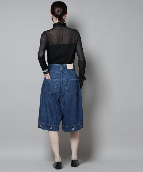 SOMETHING(サムシング)の「SOMETHING/TLEB HALF PANTS(デニムパンツ・レディース・ブルー・M)」の7枚目の写真