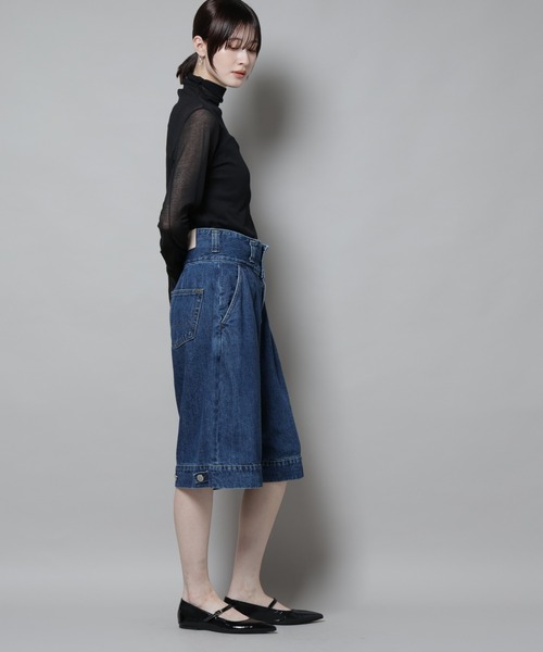 SOMETHING(サムシング)の「SOMETHING/TLEB HALF PANTS(デニムパンツ・レディース・ブルー・M)」の8枚目の写真