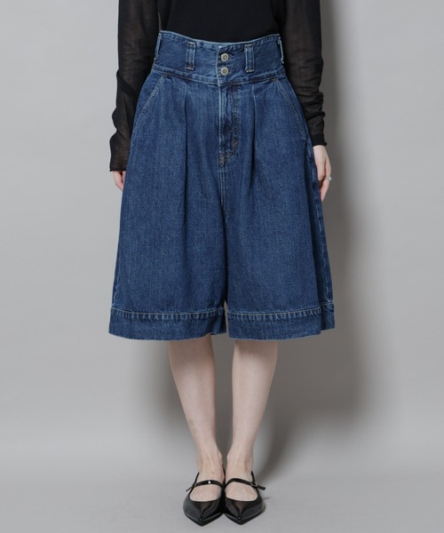 SOMETHING(サムシング)の「SOMETHING/TLEB HALF PANTS(デニムパンツ・レディース・ブルー・M)」の9枚目の写真