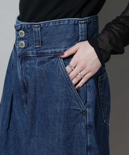 SOMETHING(サムシング)の「SOMETHING/TLEB HALF PANTS(デニムパンツ・レディース・ブルー・M)」の15枚目の写真