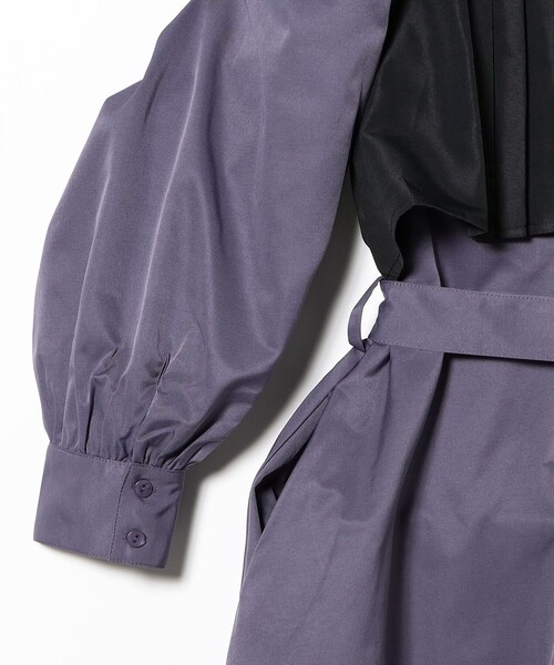 CAROLINA GLASER（カロリナ グレイサー）の「異素材 配色シャツ ワンピース（ワンピース・レディース・ホワイト系その他5/ラベンダー・ONE SIZE）」の8枚目の写真