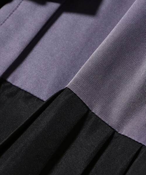 CAROLINA GLASER（カロリナ グレイサー）の「異素材 配色シャツ ワンピース（ワンピース・レディース・ホワイト系その他5/ラベンダー・ONE SIZE）」の11枚目の写真