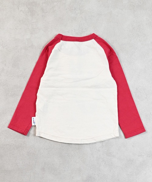 JIPPON（ジポン）の「ラグランパンダロンＴ/日本製（Tシャツ/カットソー・キッズ・チャコール/ライトグリーン/レッド/ブルー・100/140/130/95/90/80/120/110）」の12枚目の写真