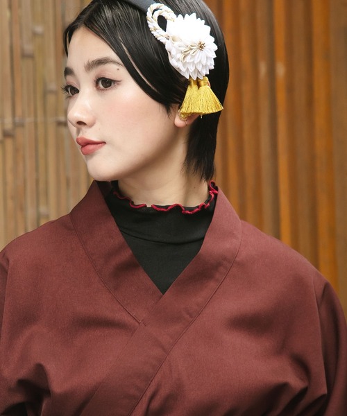倭物やカヤ(ワモノヤカヤ)の「【倭物やカヤ】彩りとっくりシアーインナートップス(Tシャツ/カットソー・レディース・ピンク系その他/ホワイト/スミクロ/グリーン系その他/ライトパープル/イエロー・FREE)」の12枚目の写真