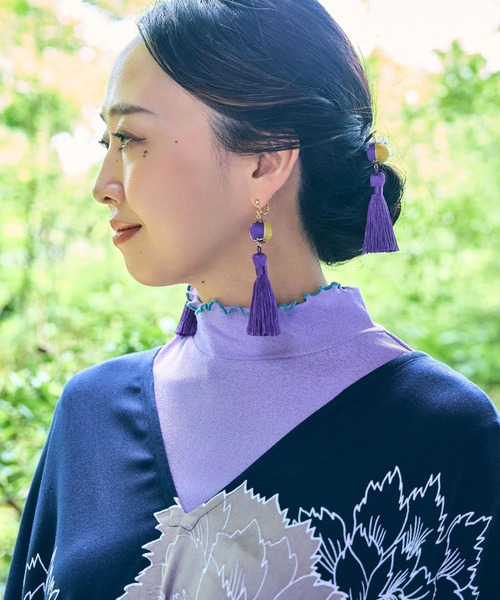 倭物やカヤ(ワモノヤカヤ)の「【倭物やカヤ】彩りとっくりシアーインナートップス(Tシャツ/カットソー・レディース・ピンク系その他/ホワイト/スミクロ/グリーン系その他/ライトパープル/イエロー・FREE)」の15枚目の写真