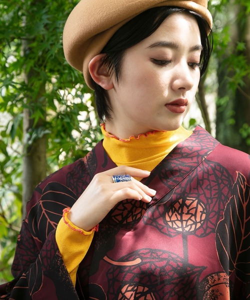 倭物やカヤ(ワモノヤカヤ)の「【倭物やカヤ】彩りとっくりシアーインナートップス(Tシャツ/カットソー・レディース・ピンク系その他/ホワイト/スミクロ/グリーン系その他/ライトパープル/イエロー・FREE)」の19枚目の写真
