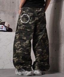 【MEMORY】総柄 バレルレッグパンツ / All-over pattern barrel leg pants