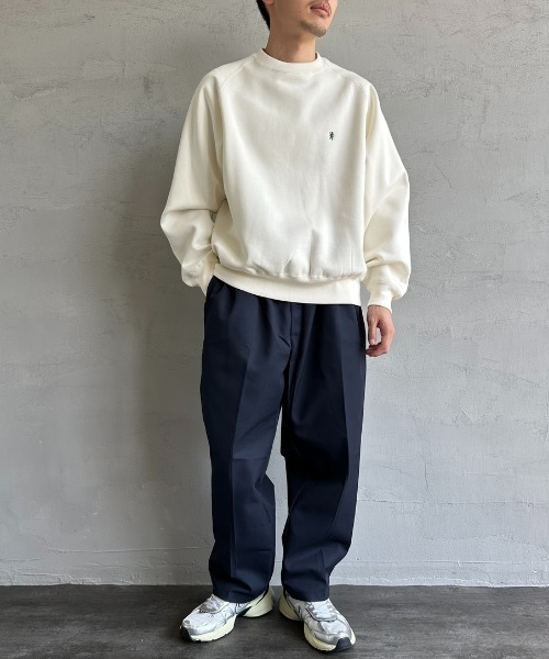 GYMPHLEX（ジムフレックス）の「[GYMPHLEX/ジムフレックス] スイングスリーブ ワンポイントロゴ刺繍 クルーネックスウェット（スウェット・レディース・アイボリー/ライトグレー/チャコールグレー/ブルー/ダークグリーン・M/L）」の7枚目の写真