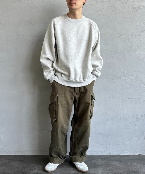 GYMPHLEX（ジムフレックス）の「[GYMPHLEX/ジムフレックス] スイングスリーブ ワンポイントロゴ刺繍 クルーネックスウェット（スウェット・レディース・アイボリー/ライトグレー/チャコールグレー/ブルー/ダークグリーン・M/L）」の12枚目の写真