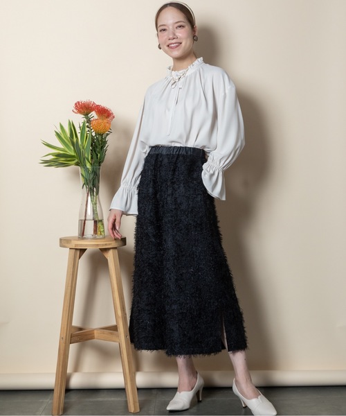 anni plus(アニープラス)の「ヘアリージャガードパンツ【SET可】(その他パンツ・レディース・ネイビー/ブラック・MEDIUM)」の14枚目の写真