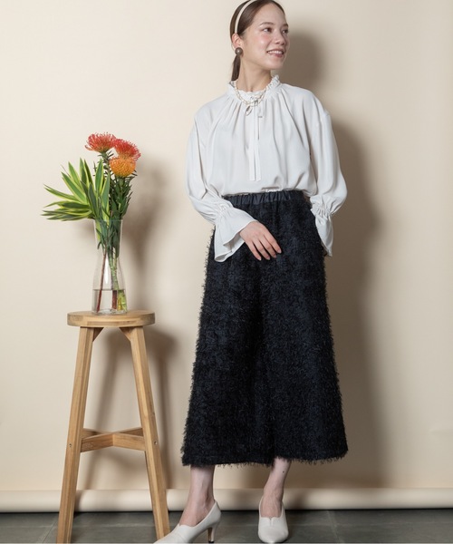 anni plus(アニープラス)の「ヘアリージャガードパンツ【SET可】(その他パンツ・レディース・ネイビー/ブラック・MEDIUM)」の18枚目の写真