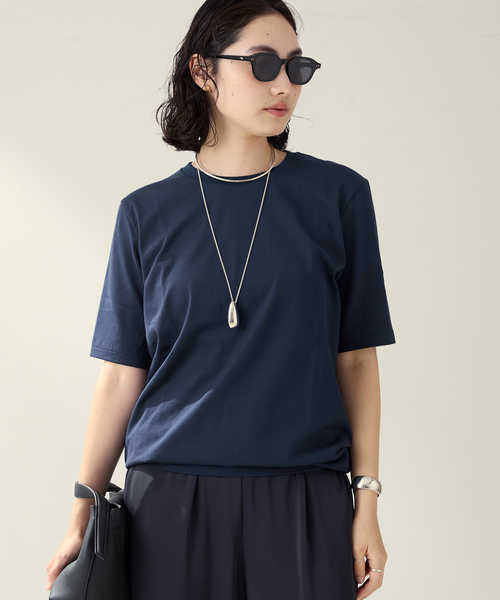 plage フォルムチュニックTシャツ　ホワイトA フリーサイズ セール】フォルム チュニックTシャツ（Tシャツ/カットソー