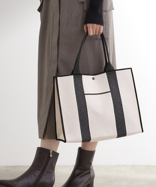 grove(グローブ)の「アソートニットA4トート(トートバッグ・レディース・ブラック/グレー/グリーン系その他3・00)」の2枚目の写真