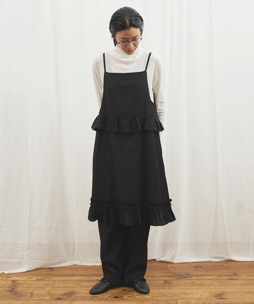 fig London(フィグロンドン)の「_CottonCupra twill mini dress(ワンピース・レディース・ブラック/ドット・FREE)」の19枚目の写真