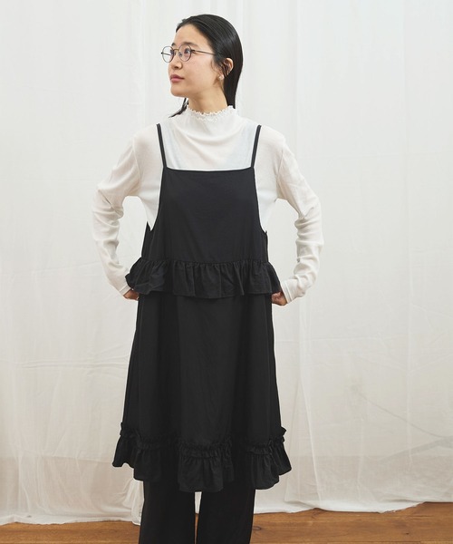 fig London(フィグロンドン)の「_CottonCupra twill mini dress(ワンピース・レディース・ブラック/ドット・FREE)」の17枚目の写真