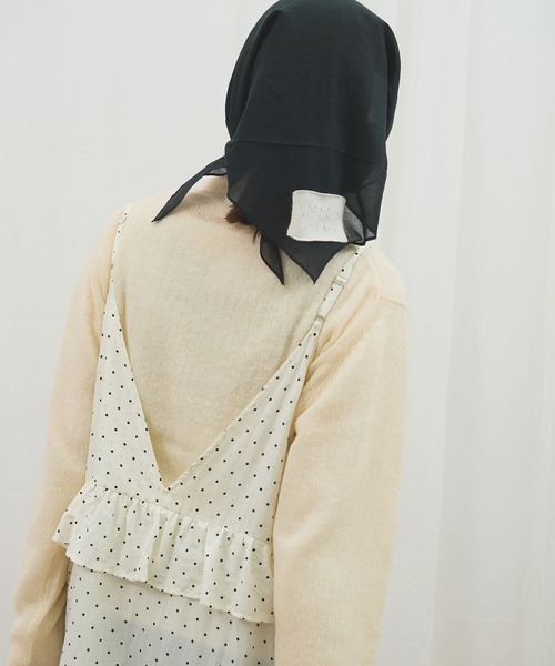 fig London(フィグロンドン)の「_CottonCupra twill mini dress(ワンピース・レディース・ブラック/ドット・FREE)」の4枚目の写真