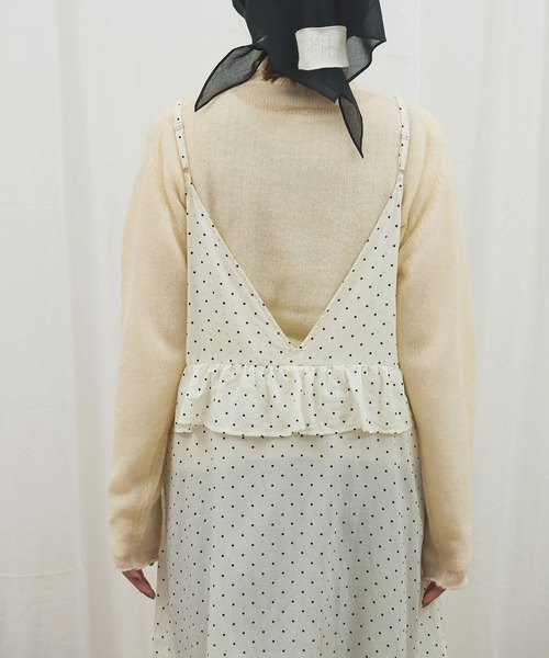 fig London(フィグロンドン)の「_CottonCupra twill mini dress(ワンピース・レディース・ブラック/ドット・FREE)」の13枚目の写真