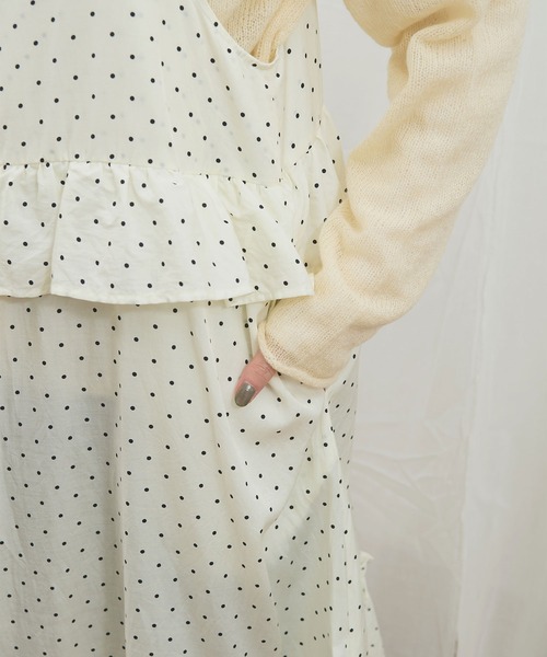 fig London(フィグロンドン)の「_CottonCupra twill mini dress(ワンピース・レディース・ブラック/ドット・FREE)」の10枚目の写真