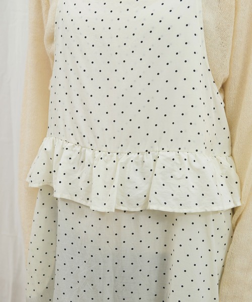 fig London(フィグロンドン)の「_CottonCupra twill mini dress(ワンピース・レディース・ブラック/ドット・FREE)」の14枚目の写真