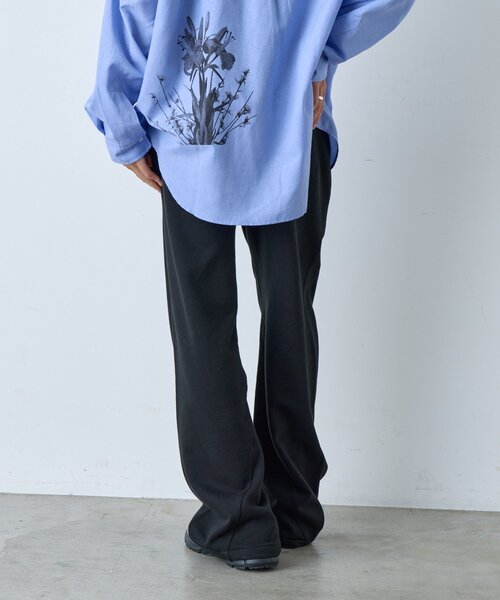 WHIMSIC(ウィムジック)の「【UNISEX/2サイズ展開】ウエストレイヤードスウェットパンツ(その他パンツ・レディース・グレー/ブラック・1/2)」の4枚目の写真