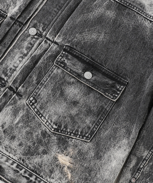 J.S.Homestead / ブラック スプラッシュ エイジング デニム ジャケット