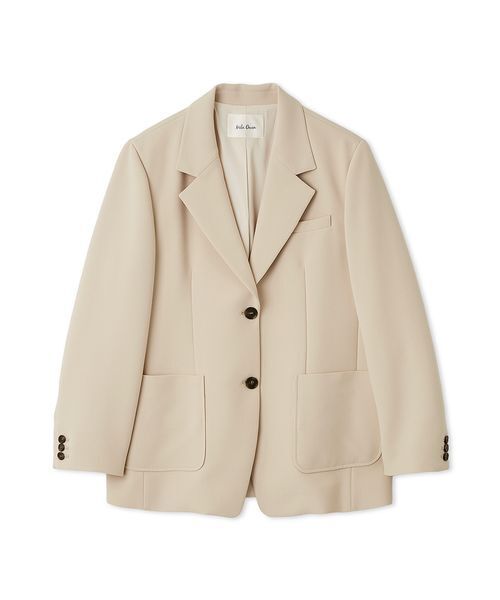 値下げ★ほぼ新品★タグあり★Mila Owen★テーラードジャケット★ベージュ セットアップ対応】パッチポケットシングルジャケット