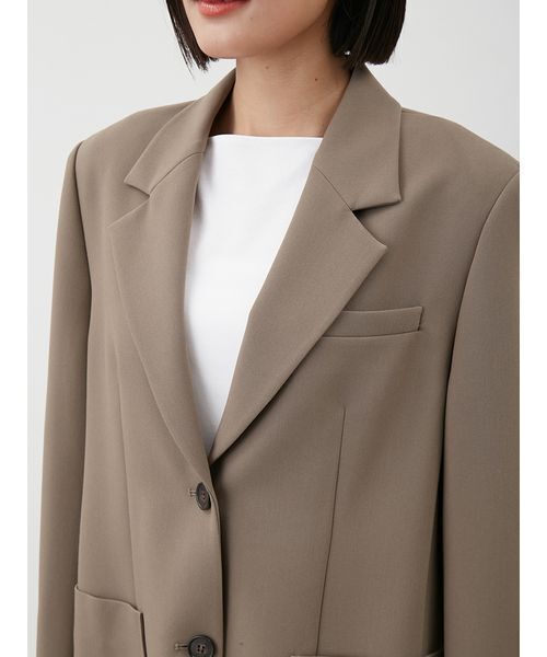 セットアップ対応】パッチポケットシングルジャケット（テーラード