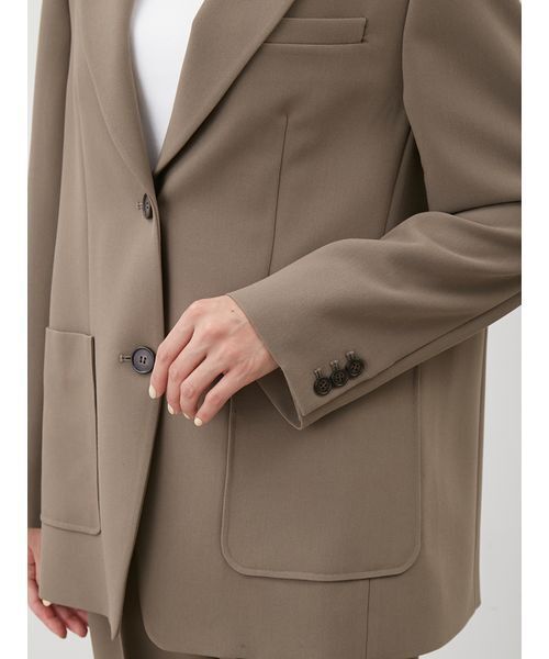 セットアップ対応】パッチポケットシングルジャケット（テーラード