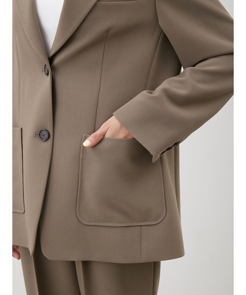 セットアップ対応】パッチポケットシングルジャケット（テーラード